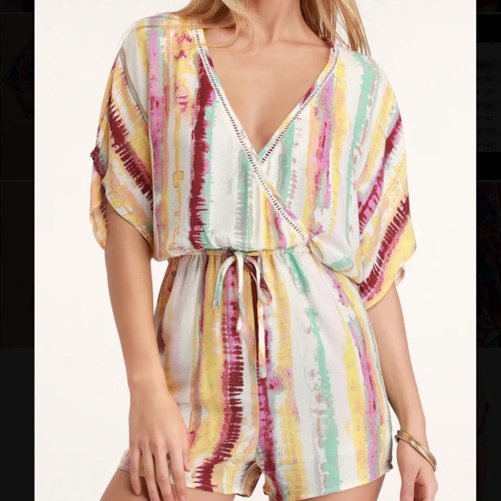Lulu’s Watercolor Romper XS
